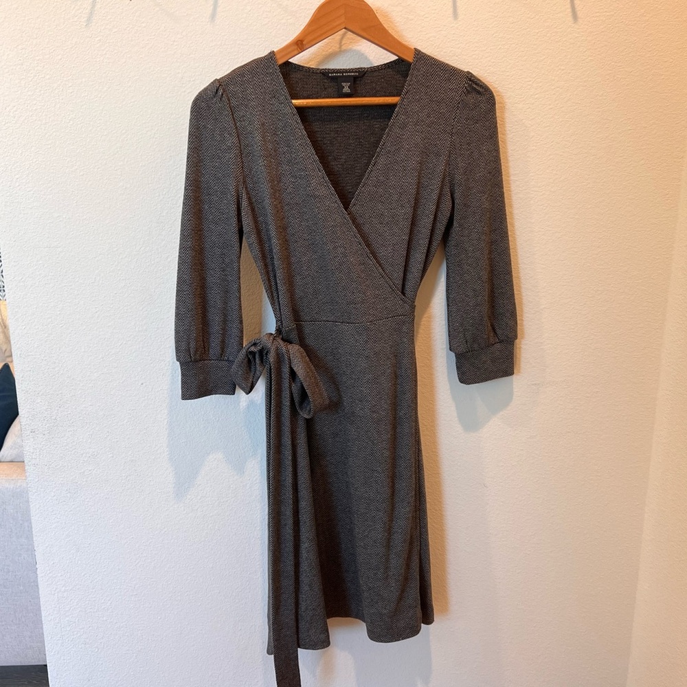 Banana Republic Herringbone Wrap Dress Women’s Size Petite XS